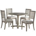 thumbnail image 1 of Hillsdale Ocala 5-Piece Round Coastal Wood/Fabric Dining Set in Gray, 1 of 2