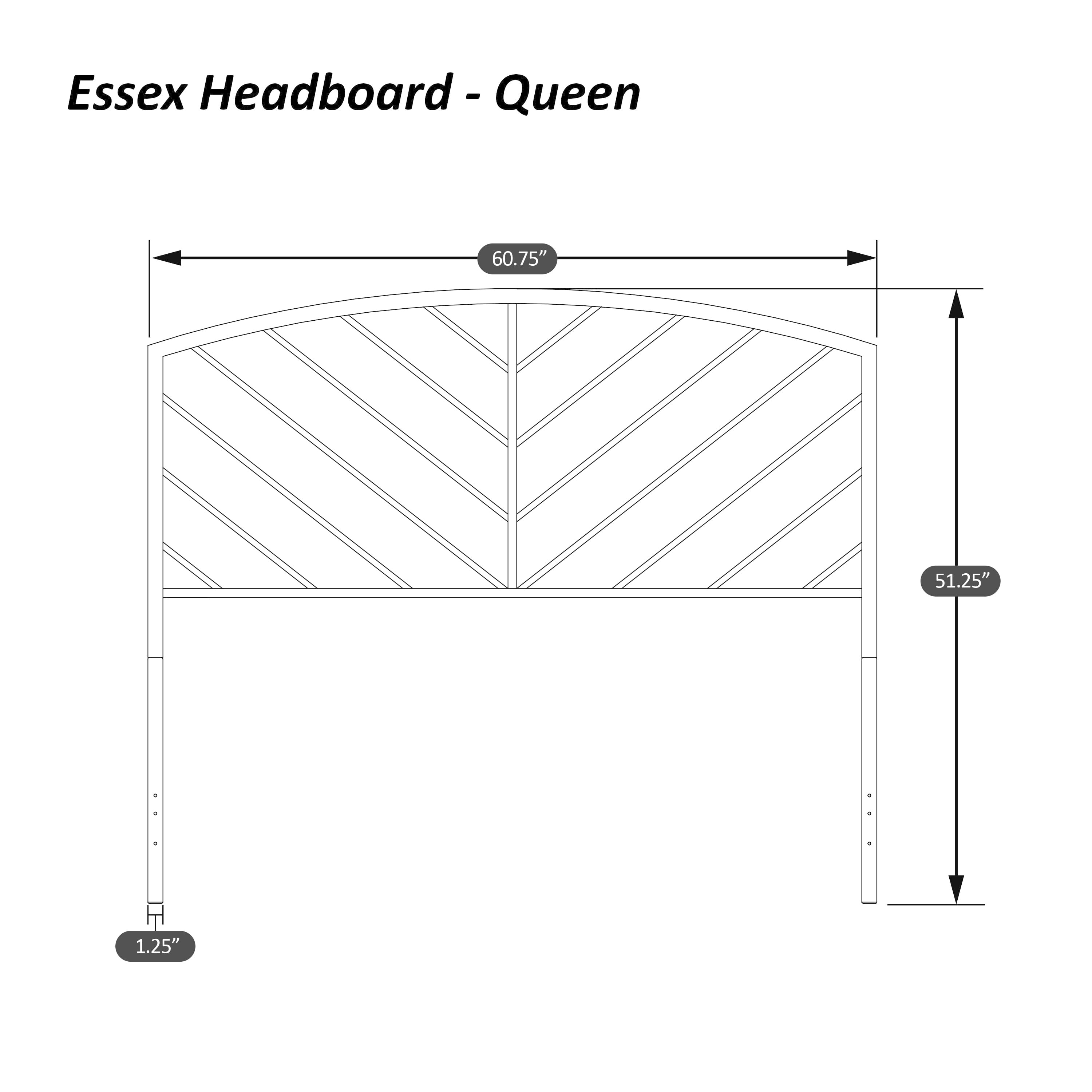 Hillsdale Porch & Den Elemar Grey Metal Headboard without Bed Frame Queen