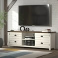 thumbnail image 1 of Hillsdale Prestwick 70 inch Wood TV Stand with 2 Doors & Shelves for Tv's up to 78", Ivory/Knotty Oak, 1 of 21