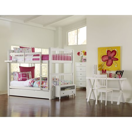 Hillsdale Pulse Full Over Full Bunk Bed with Trundle, White