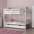 thumbnail image 1 of Hillsdale Rae Wood Twin Over Twin Bunk Bed with Trundle White, 1 of 6