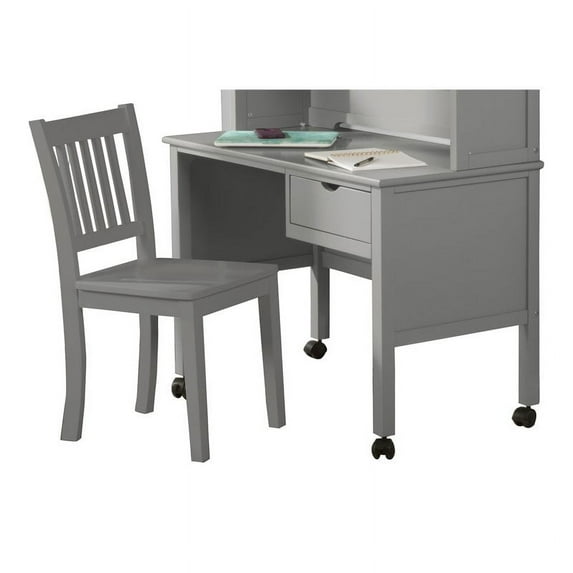 Hillsdale Schoolhouse 4.0 Contemporary Wood Desk and Chair in Gray