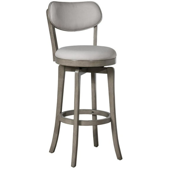 Hillsdale Sloan 38.25" Wood Contemporary Counter Stool in Aged Gray/Fog Gray