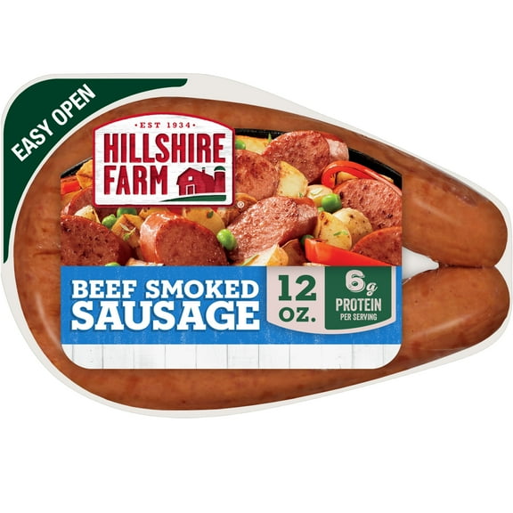 Hillshire Farm Beef Smoked Sausage Rope, 12 oz (Refrigerated)
