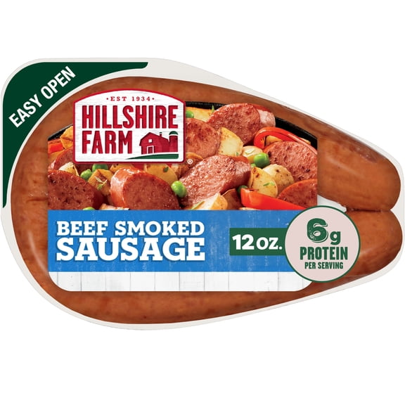Hillshire Farm Beef Smoked Sausage Rope, 12 oz (Refrigerated)