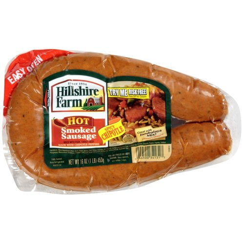 Hillshire Farm Hot Smoked Sausage with Chipotle Peppers, 16 Oz.