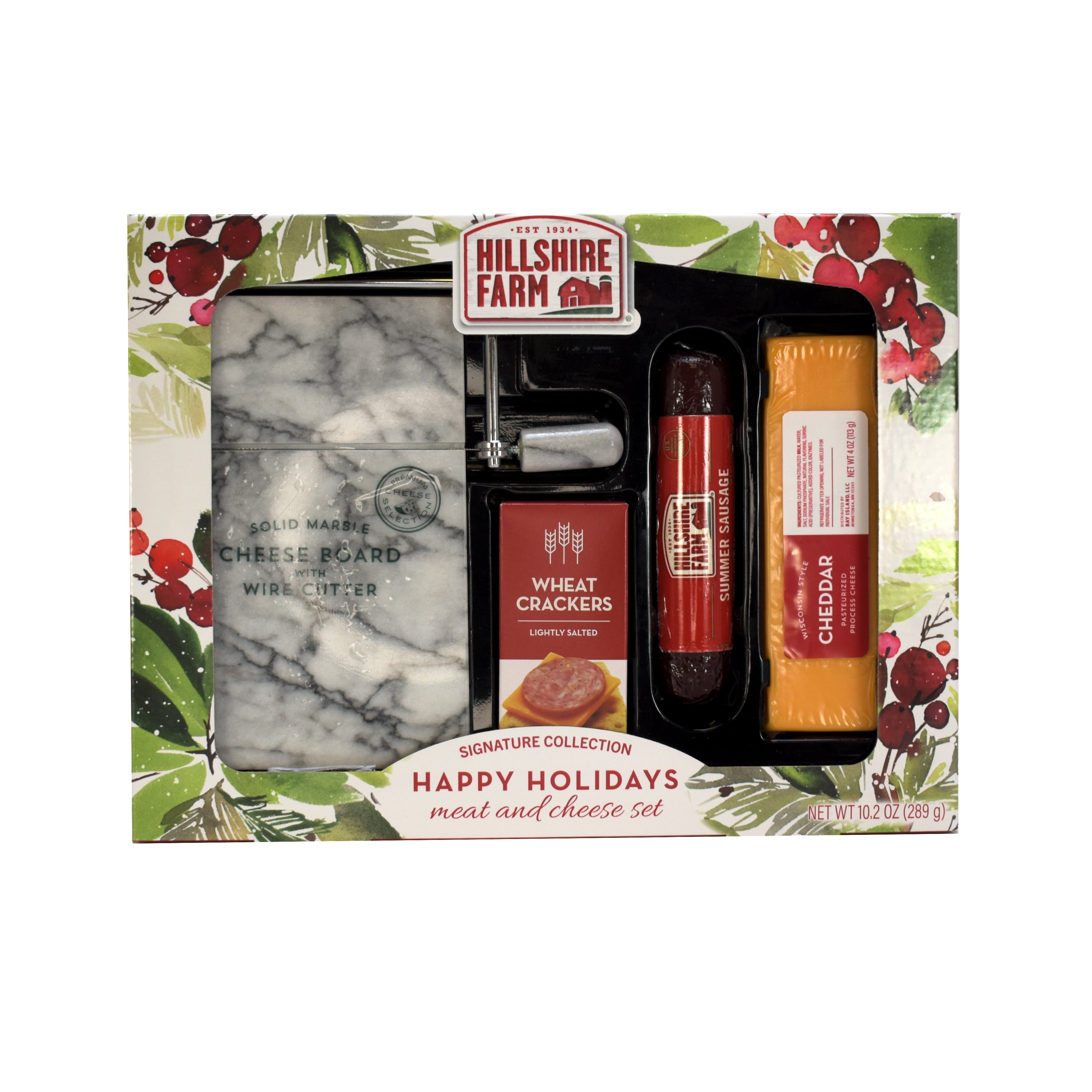 Hillshire Farm Marble Cutting Board Meat, Cheese and Crackers Holiday Gift Set, 10.2oz