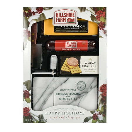 Hillshire Farm Marble Cheese Board Holiday Gift Box, Assorted Meat & Cheese, 10.2oz