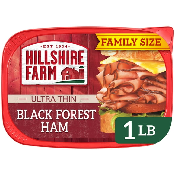 Hillshire Farm Ultra Thin Sliced Black Forest Ham Deli Lunch Meat, 16 oz Plastic Tub