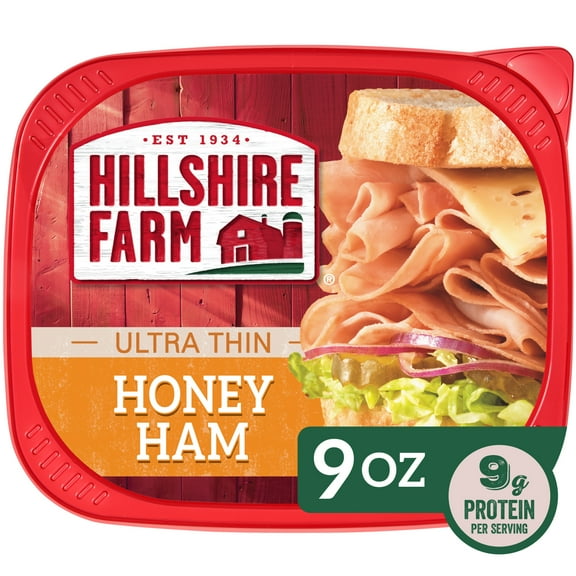 Hillshire Farm Ultra Thin Honey Ham Lunchmeat, 9 oz Plastic Tub, Refrigerated