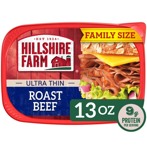 Hillshire Farm Ultra Thin Roast Beef Lunchmeat, 13 oz Plastic Tub, Refrigerated