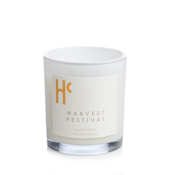 Hillside Candle Harvest Festival Single Wick Soy Candles, Luxury Scented Candles for Home - Up to 60 Hour Burn Time, Cruelty-Free Soy Wax Blend - Pumpkin Fragrance, Notes of Amber & Orange (9 oz)