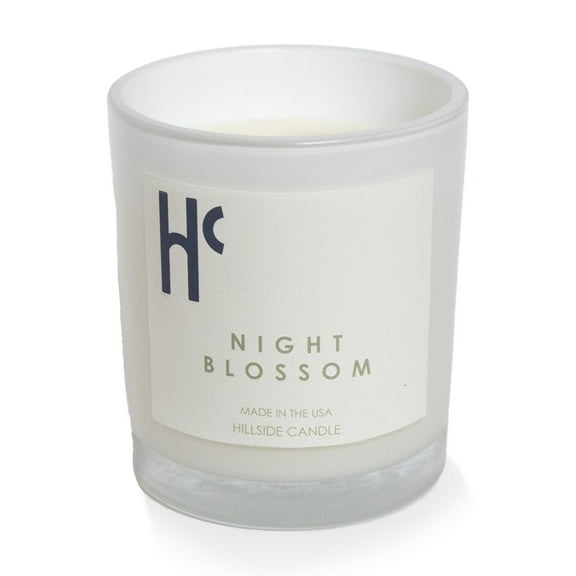 Hillside Candle Night Blossom Single Wick Soy Candles, Luxury Scented Candles for Home - Up to 60 Hour Burn Time, Cruelty-Free Soy Wax Blend - Jasmine Fragrance, Notes of Apple & Musk (9 oz)