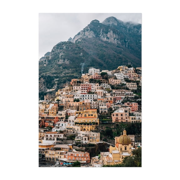 Hillside, Positano 01 - Positano Campania Italy Photography Unframed Wall Art Print 5 x 7 inches