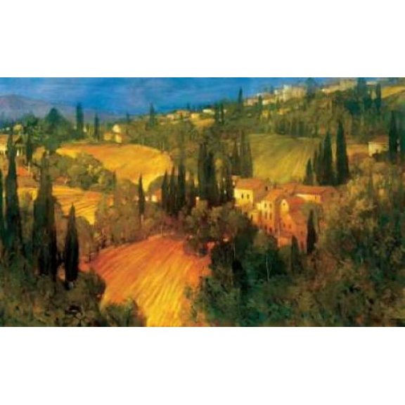 Hillsideide - Tuscany Canvas Art - Philip Craig (12 x 18)