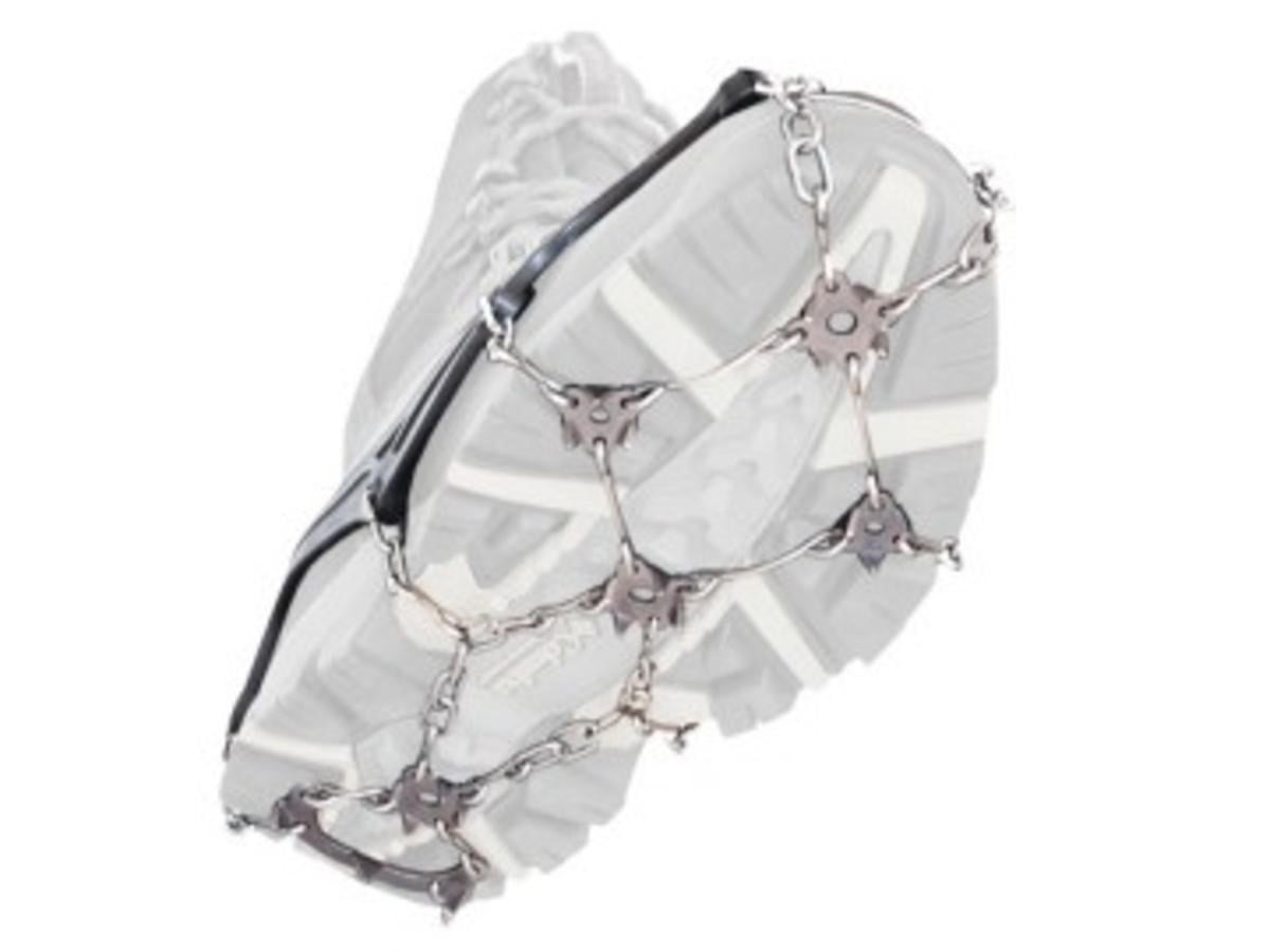 Hillsound FreeSteps6 - Ice Traction Cleats/Crampons, 21 Stainless Steel Spikes, 2 Year Warranty (Black, X-Small)