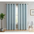 thumbnail image 1 of Hilltop Buffalo Check Textured Grommet Curtain Panels, 1 of 4
