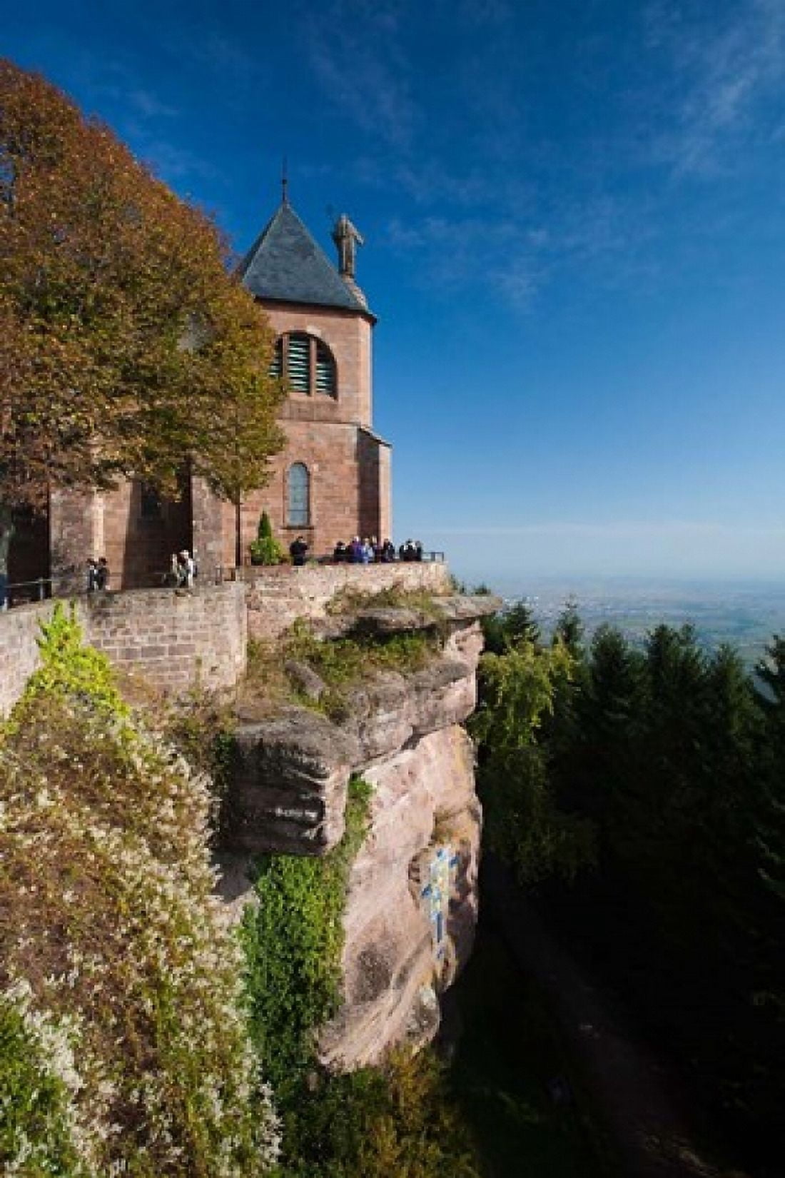 Hilltop Convent Mont Ste-Odile Canvas Art - Walter Bibikow DanitaDelimont (18 x 26)