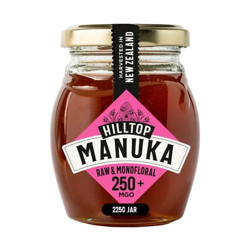 Hilltop Honey Manuka MGO250+ Honey 225g, British Import (Pack of 2)