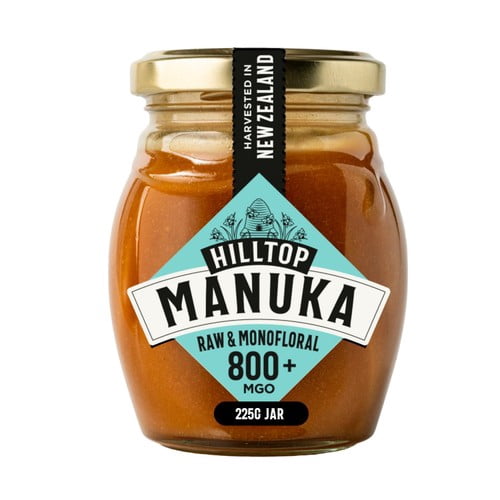 Hilltop Honey Manuka MGO800+ Honey 225g, British Import (Pack of 2)