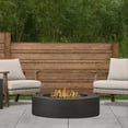 thumbnail image 1 of Hillview Bay 43 Inch Round GFRC Propane Fire Pit Table in Carbon by BBQGuys Signature, 1 of 2