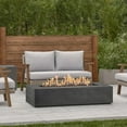 thumbnail image 1 of Hillview Bay 56 Inch Rectangular GFRC Propane Fire Pit Table in Carbon by BBQGuys Signature, 1 of 2