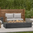 thumbnail image 1 of Hillview Bay 72 Inch Rectangular GFRC Propane Fire Pit Table in Carbon by BBQGuys Signature, 1 of 2