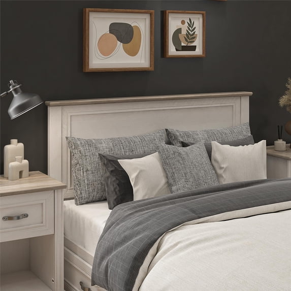 Hillview Full Headboard, Magnolia Oak and Ironwood