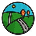 thumbnail image 1 of Hilly Roadscape Applique Multi-Color Embroidered Hook & Loop Patch - 3 Inch Medium, 1 of 5