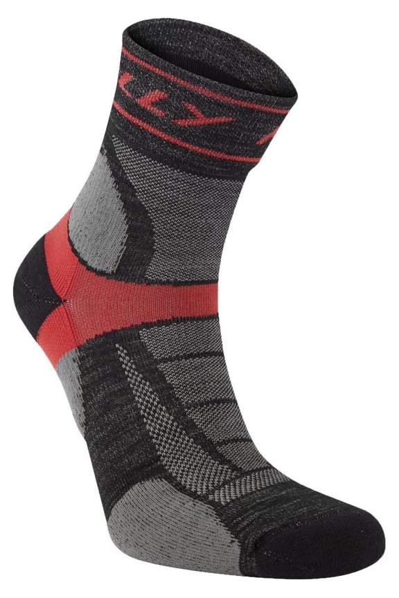 Trail Anklet Med Socks - Black/Red