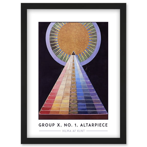 Hilma Af Klint Group X, No. 1, Altarpiece Abstract Painting Artwork Framed Wall Art Print A4