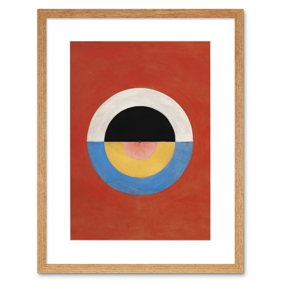 Hilma Af Klint Svanen Abstract Circles Artwork Framed Wall Art Print 9X7 Inch