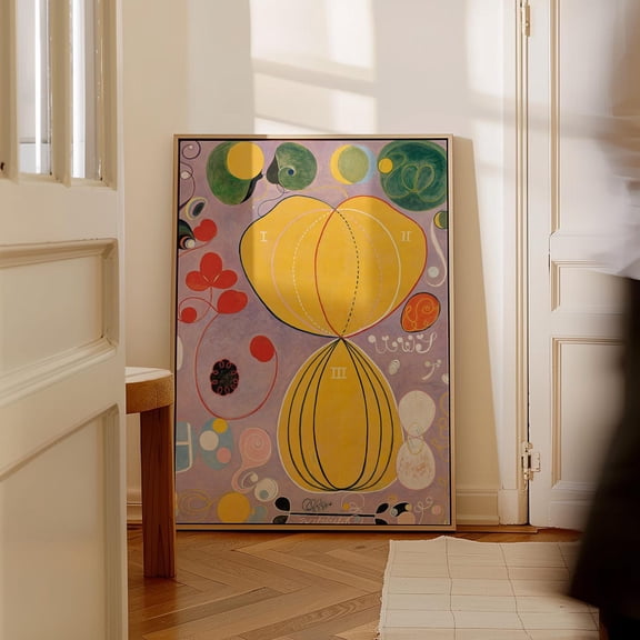 Hilma Klint Abstract Art Poster - The Ten St No. 7, Unframed Canvas Size 16x24