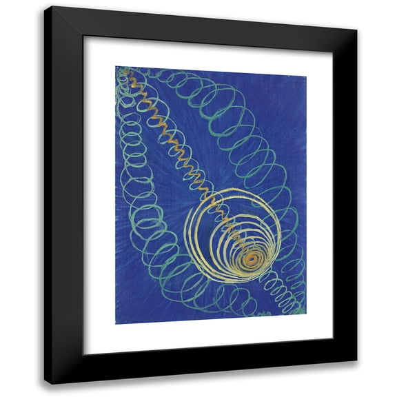 Hilma af Klint 11x14 Black Modern Framed Museum Art Print Titled - Primordial Chaos, No. 16, the Wu-Rosen Series. Group 1 (1906-07)