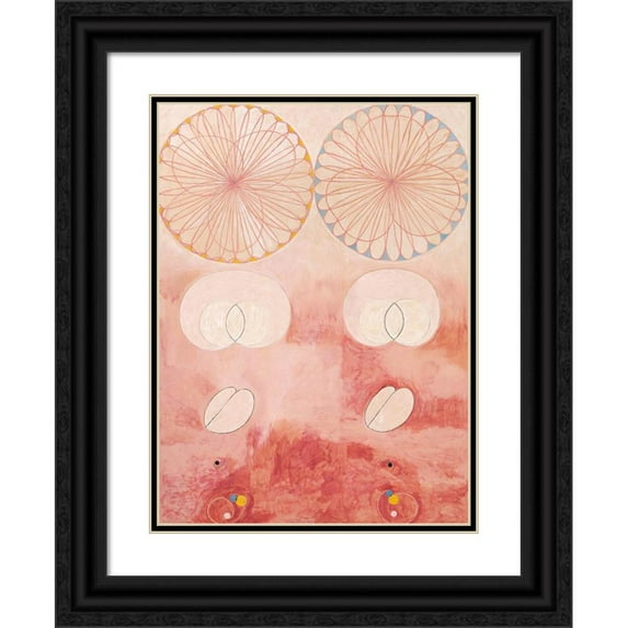Hilma af Klint 14x18 Black Ornate Wood Framed Double Matted Museum Art Print Titled - The Ten Largest, No. 9, Old Age (1907)