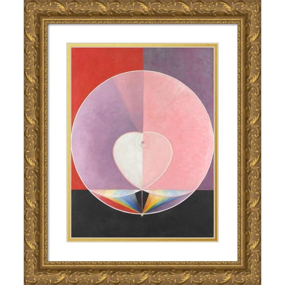 Hilma af Klint 19x24 Gold Ornate Framed and Double Matted Museum Art Print Titled - Doves No. 2 (1915)