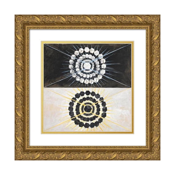 Hilma af Klint 20x20 Gold Ornate Framed and Double Matted Museum Art Print Titled - Group IX, Suw No. 8, the Swan, No. 8 (1915)