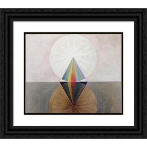 Hilma af Klint 23x20 Black Ornate Framed Double Matted Museum Art Print Titled: Group IX, Suw No. 12, the Swan No. 12 (1915)