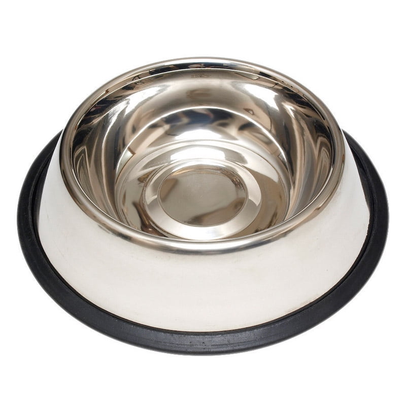 Hilo 32 oz Silver Stainless Steel Non-Skid Dog Dish