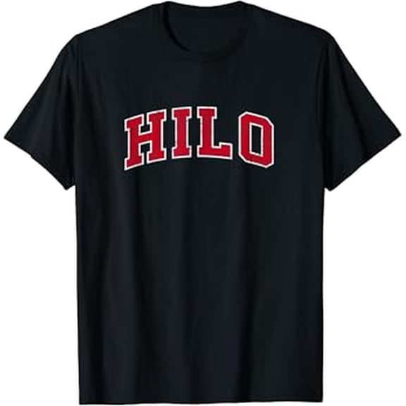 Hilo Hawaii HI Vintage Sports Design Red Design T-Shirt