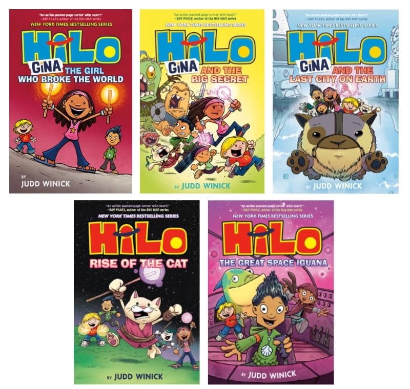 Hilo Series 5-Book Collection Set (Book 7 to 11) - Epic Adventures with Gina & Hilo