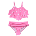 thumbnail image 1 of Hilor Girls Swimsuit Flounce Two Piece Bathing Suits Kids Ruffled Bikini Set, 1 of 4
