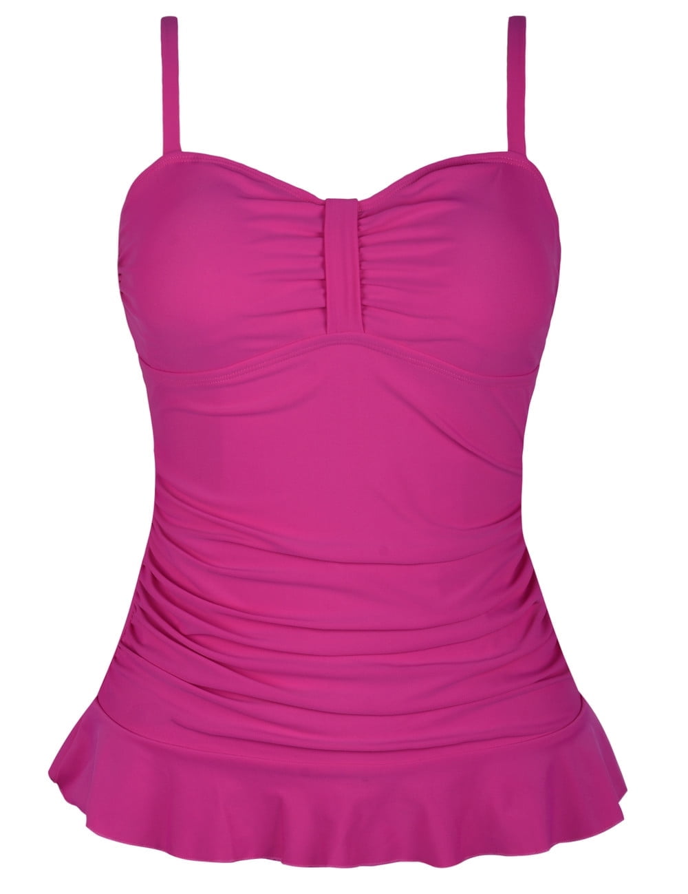 Hilor Top Tankini Anni '50 Con Balze – Donna, Stile Retro, Senza Maniche, Da Infilare, Perfetto Per Il Costume