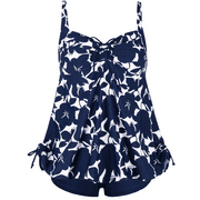 Hilor Tankini Bathing Suits for Women Plus Size Swimsuit Retro Paisley Two Piece Swimwear