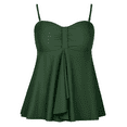thumbnail image 1 of Hilor Women's Flyaway Tankini Top Bandeau Swimsuit Flowy Bathing Suit, 1 of 7