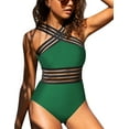 thumbnail image 1 of Hilor Women's One Piece Swimsuits Front Crossover Swimwear Hollow Bathing Suits Monokinis, 1 of 9