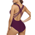 thumbnail image 1 of Hilor Women's One Piece Swimsuits V Neck Tummy Control Swimwear Multi Strap Cross Back Bathing Suits Monokini, 1 of 7