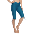 thumbnail image 1 of Hilor Women's Rash Guard Board Shorts UPF50+ Sports Capris Swim Bottom Skinny Surfing Tights Leggings, 1 of 8