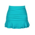 thumbnail image 1 of Hilor Women's Skirted Bikini Bottom High Waisted Swim Bottom Shirred Ruffle Swim Skirt, 1 of 4