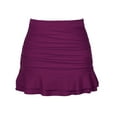 thumbnail image 1 of Hilor Women's Skirted Bikini Bottom High Waisted Swim Bottom Shirred Ruffle Swim Skirt, 1 of 5